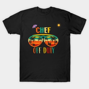 Chef Off Duty-Retro Vintage Sunglasses Beach vacation sun for Summertime T-Shirt